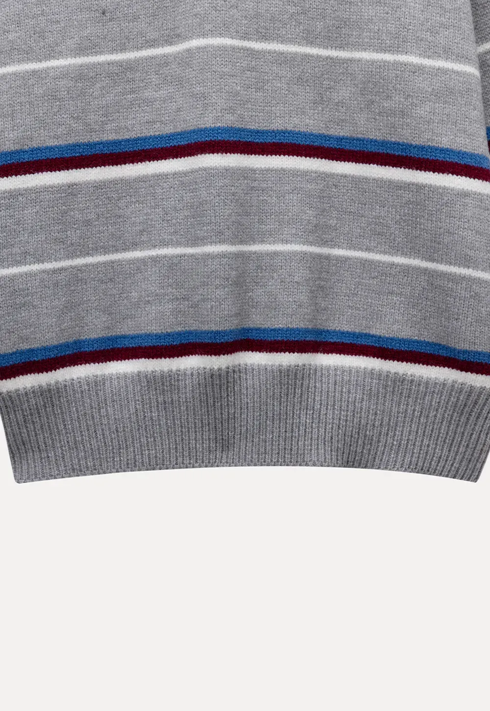 Striped Polo Knit Sweater