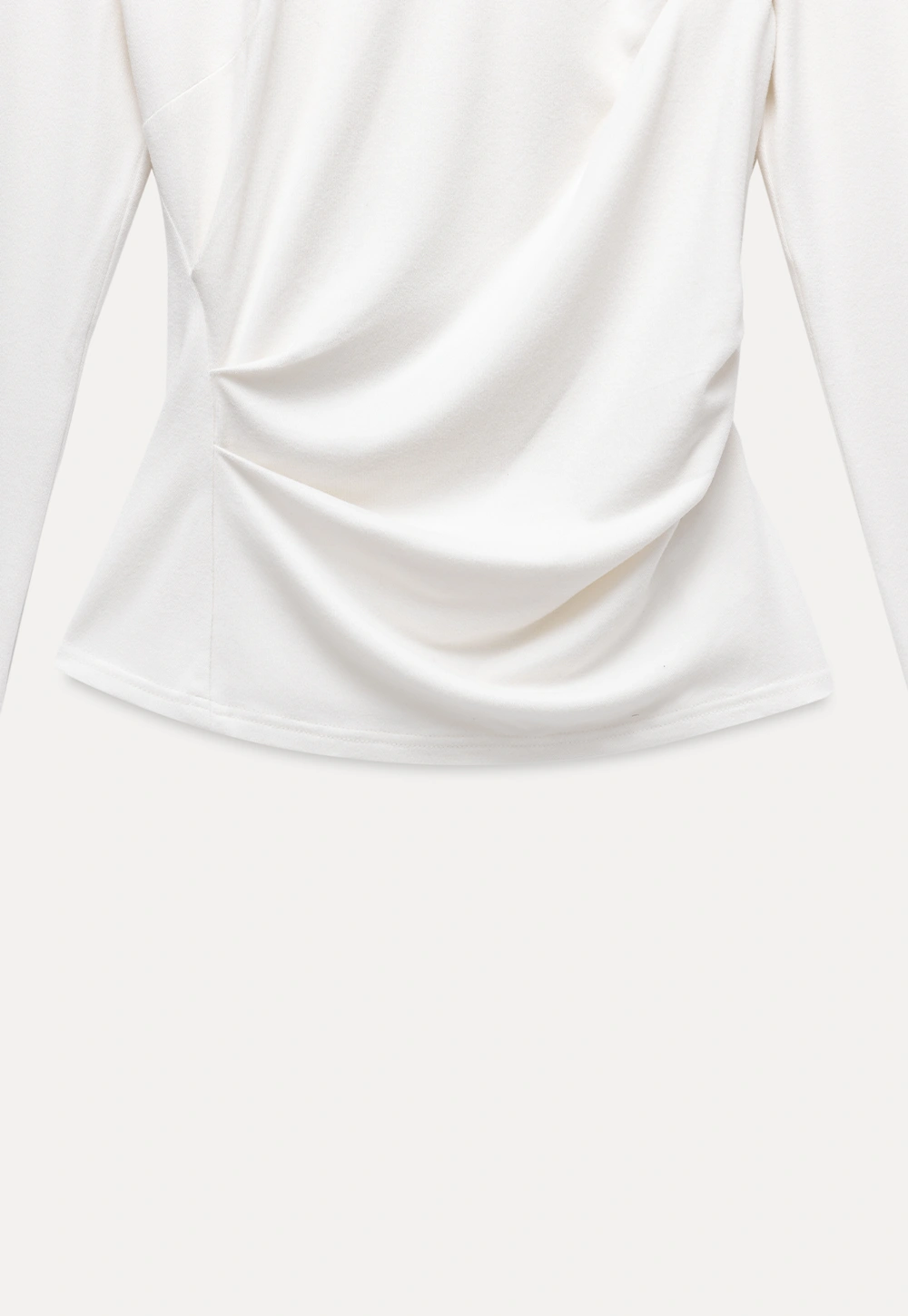 Womens Slim Fit White Long Sleeve Top