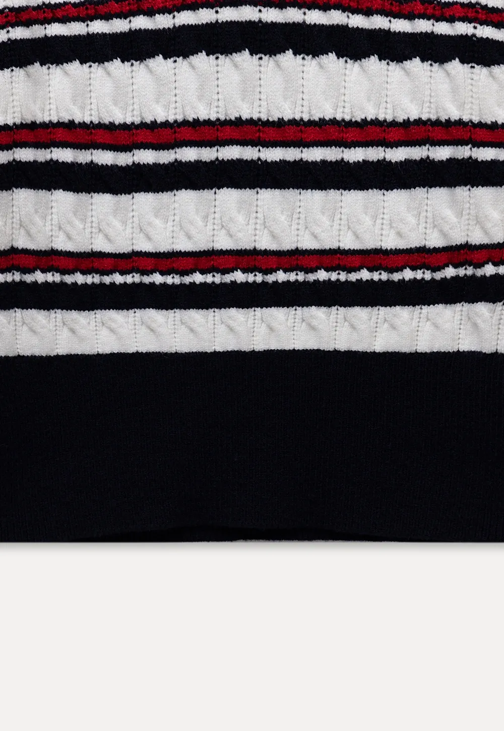 Women’s V-Neck Striped Knit Sweater
