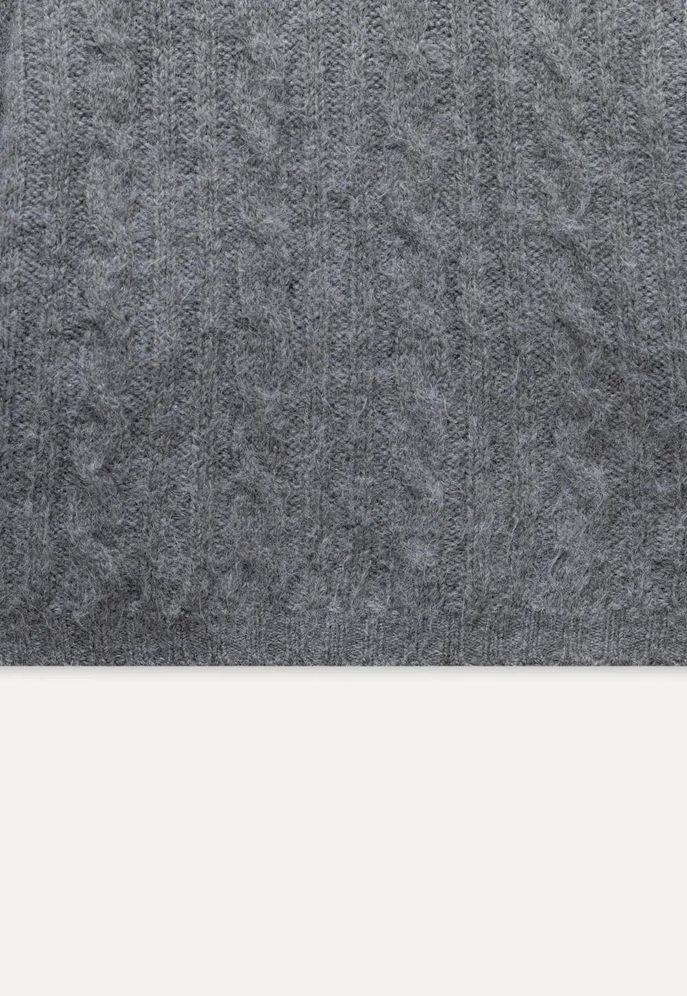 Womens High Neck Cable Knit Sweater