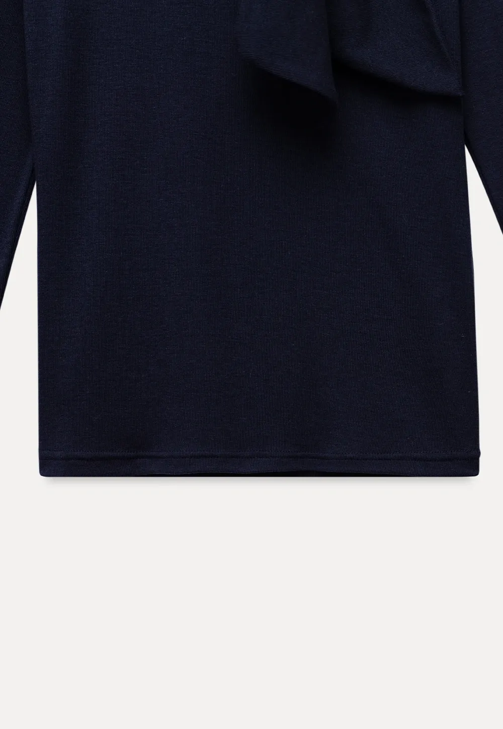 Womens Long Sleeve Tie Neck Tee