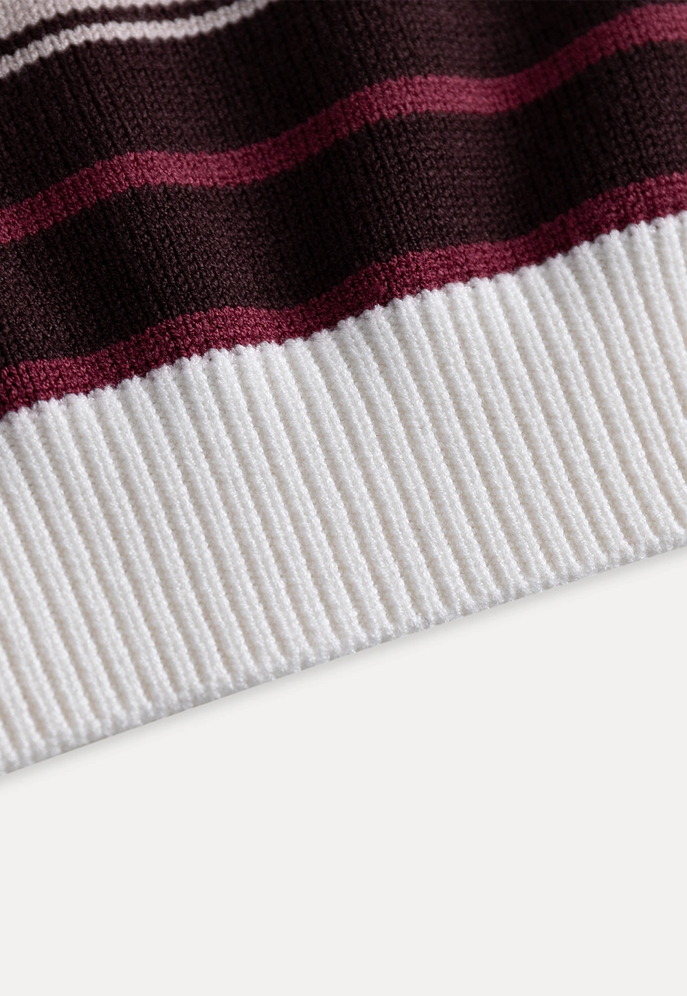 Womens Striped Polo Sweater