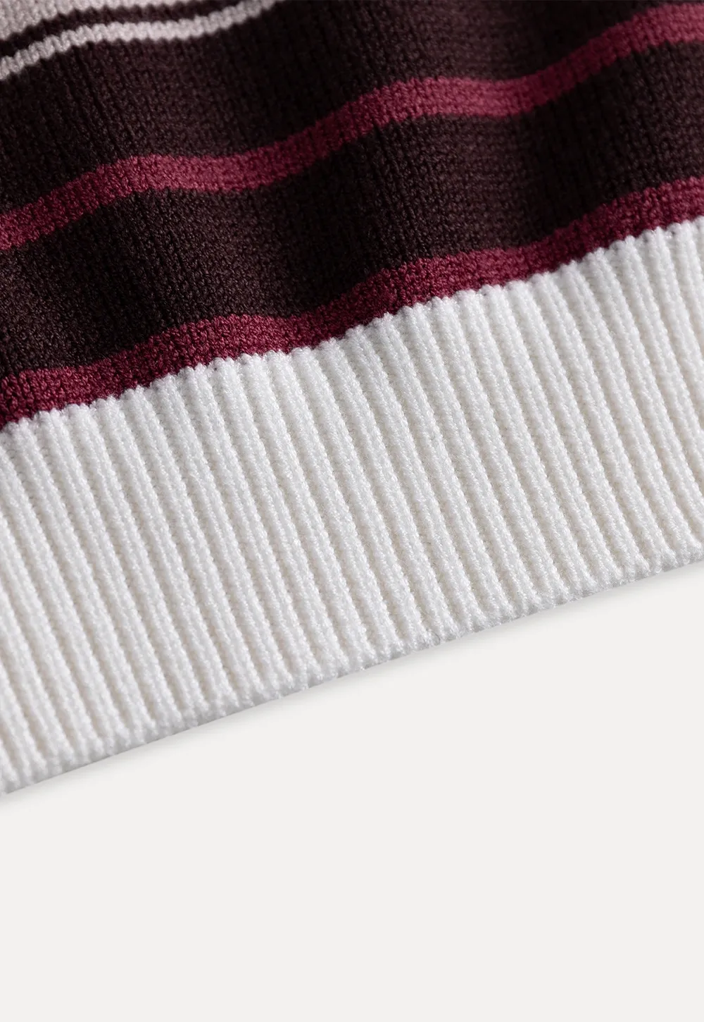 Womens Striped Polo Sweater