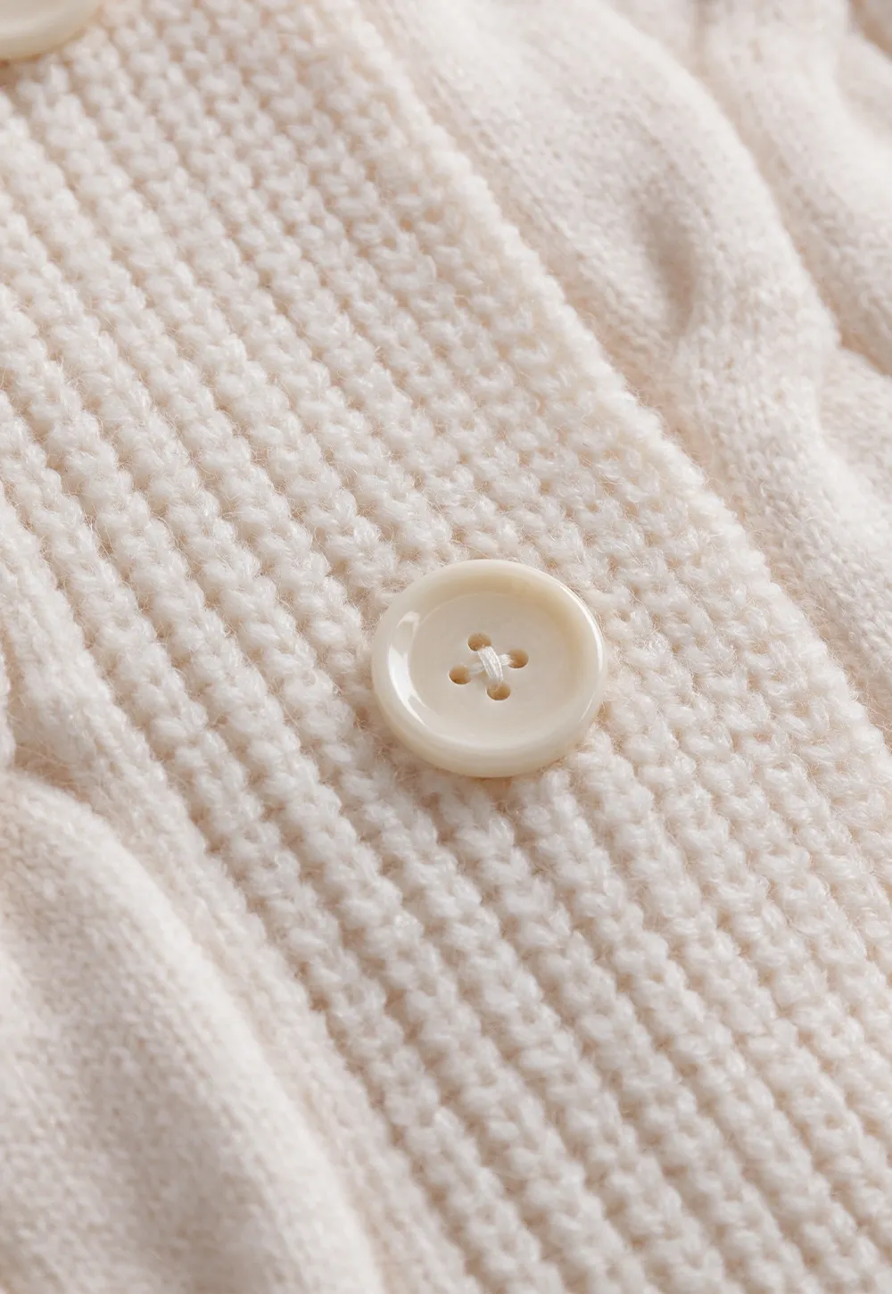 Womens Cable Knit Cardigan Sweater with Matching Scarf