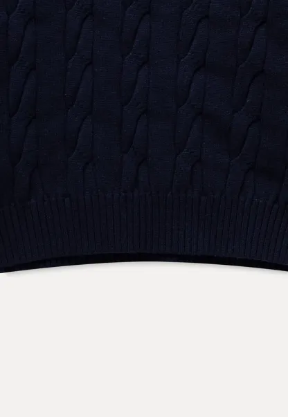 Cable Knit Polo Sweater