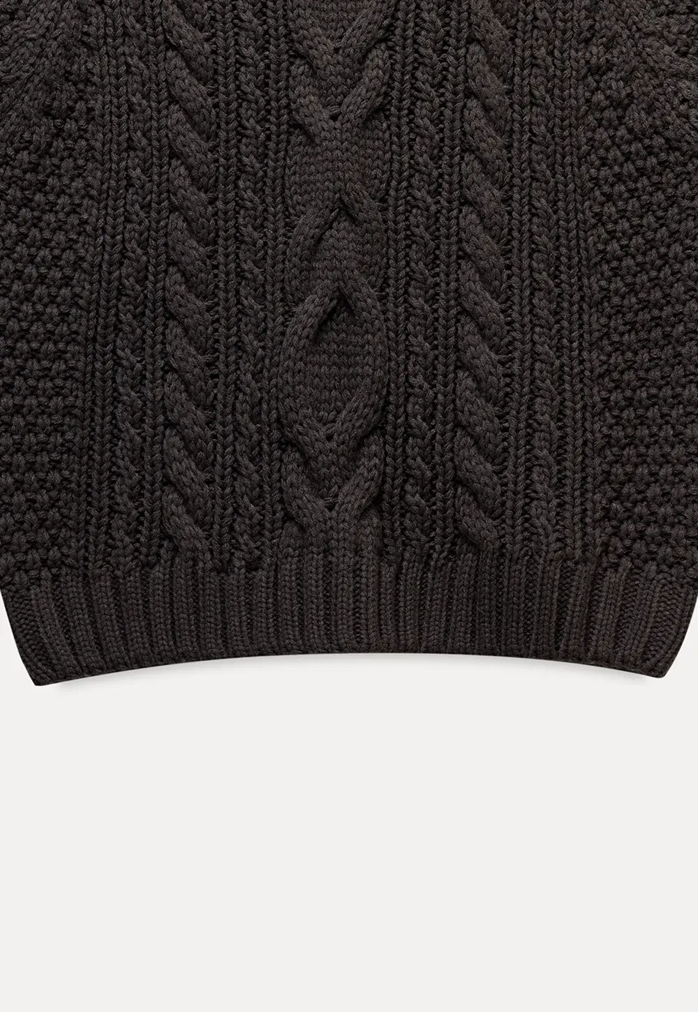 Cable Knit Sleeveless Sweater