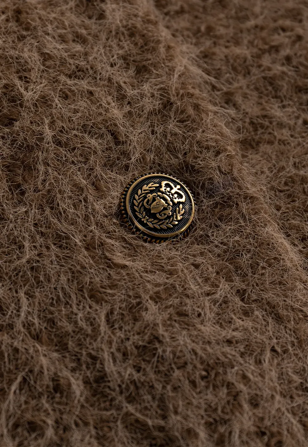 Fuzzy Button Up Jacket