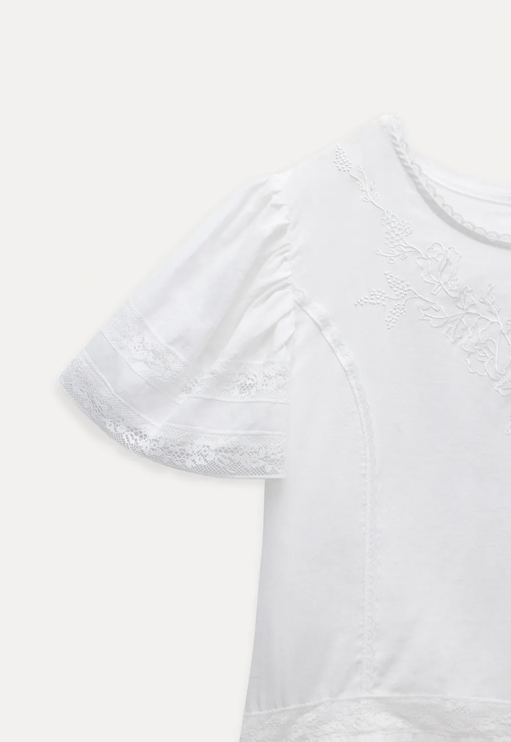 Puff Sleeve Victorian Short Sleeve Blouse