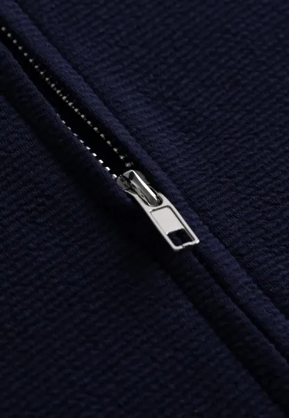 Navy Casual Hoodie and Wide Leg Pants Set