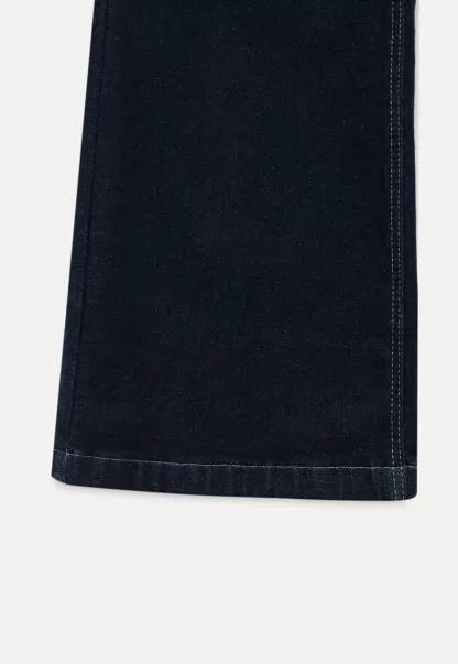 Womens High Waist Wide Leg Jeans with Belt