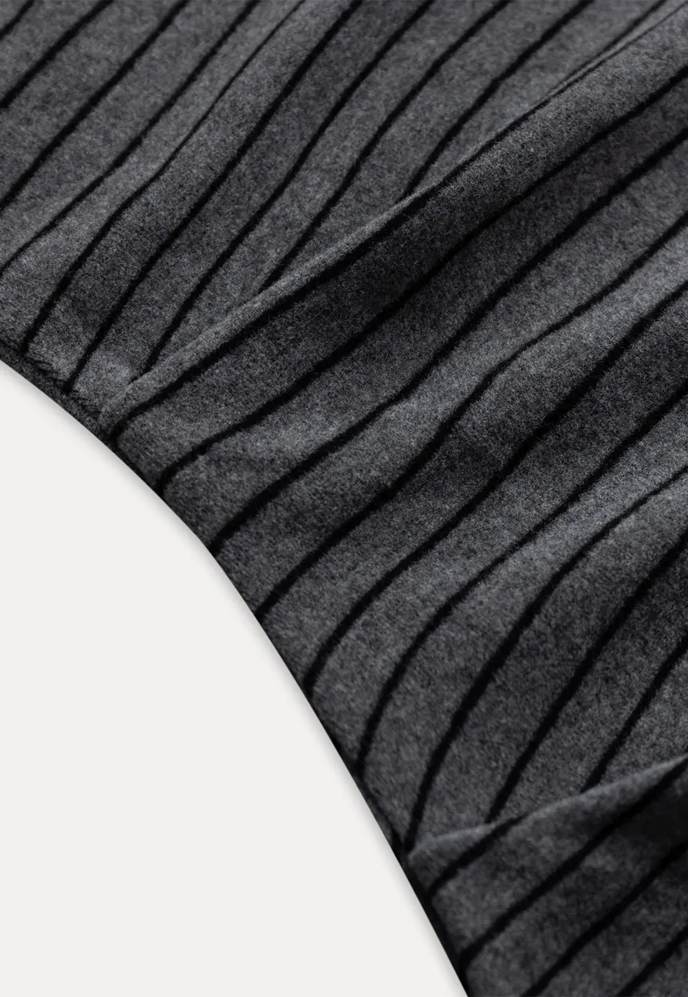 Striped High Neck Relaxed Fit Top