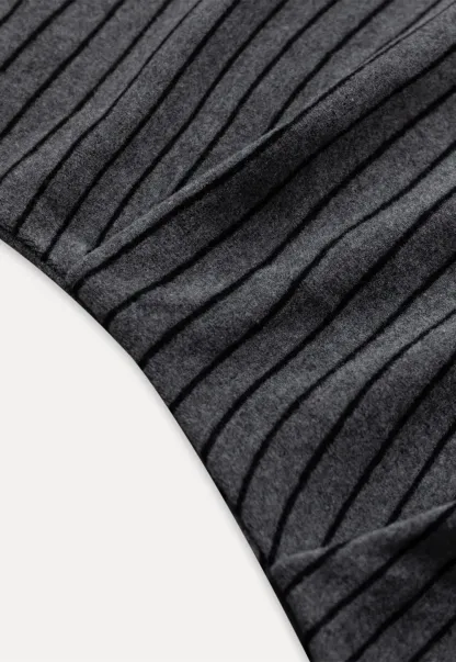 Striped High Neck Relaxed Fit Top