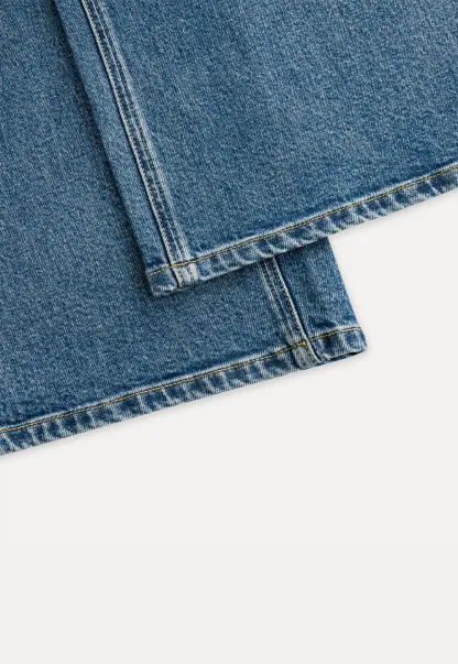 Vintage Wash Wide-Leg Jeans