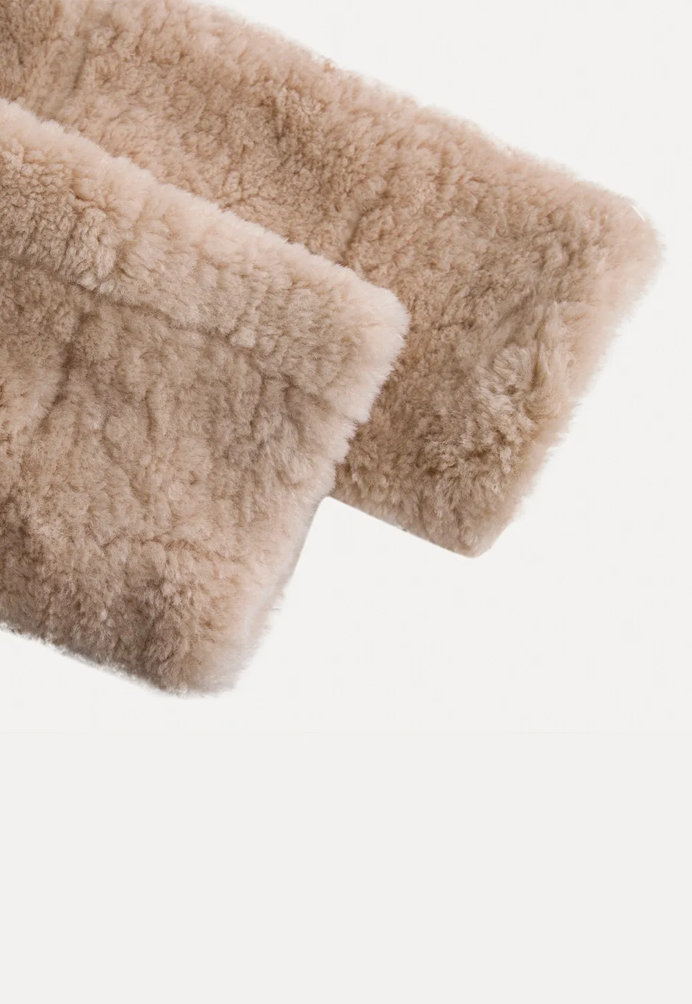 Dual-Wear Suede Patchwork Coat with Soft Teddy Fleece Lining