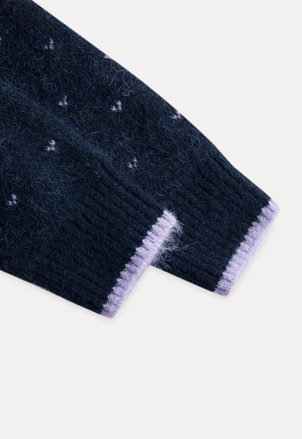 Dog Pattern Knit Cardigan