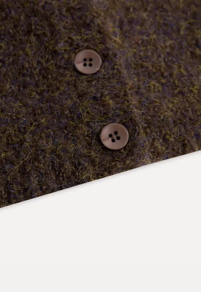 Button-Up Knit Vest with Collar