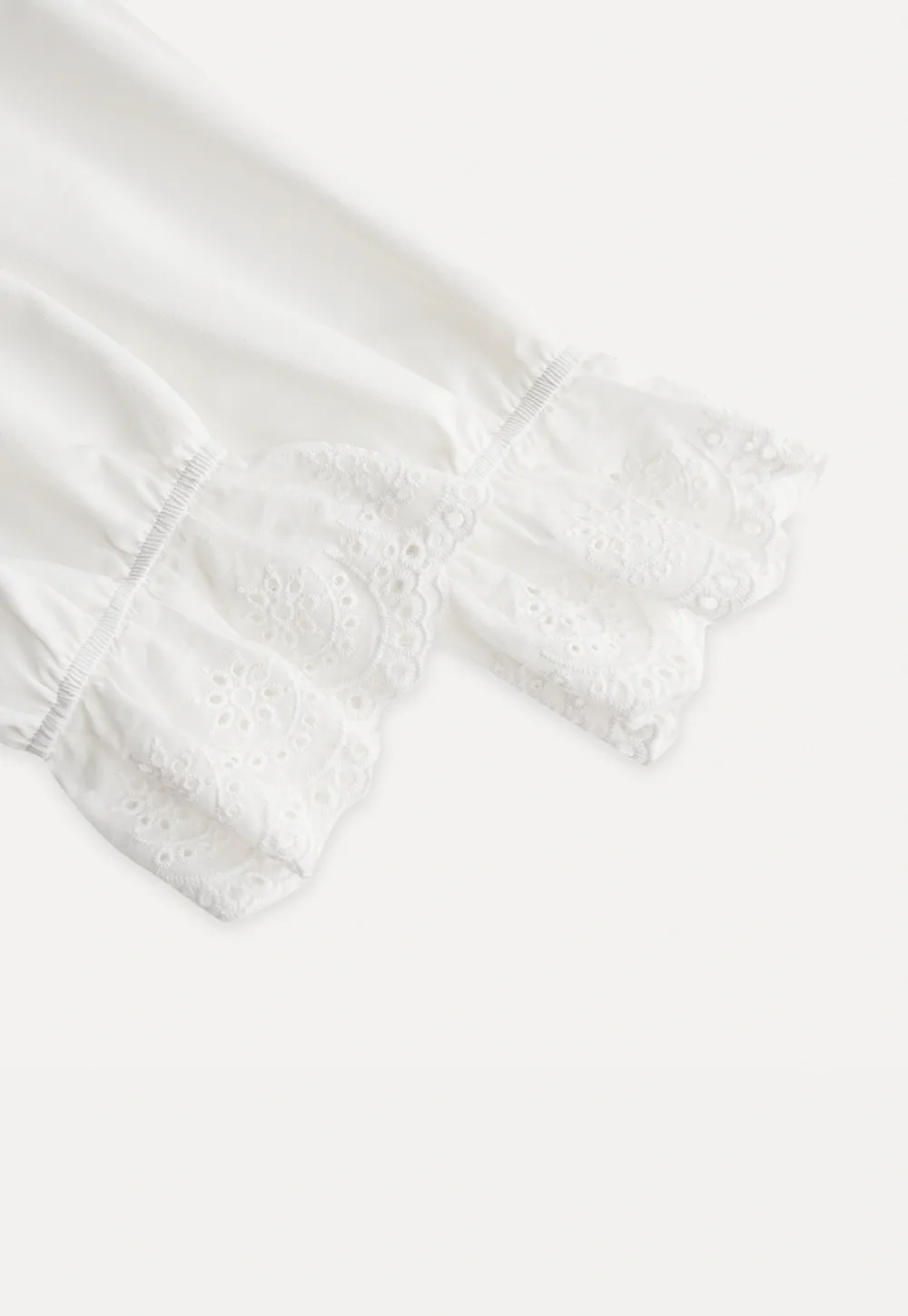 Women Ruffle Lace V Neck Long Sleeve Blouse