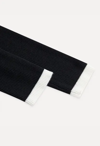 Women Lace Trim Knit Top Long Sleeve Elegant Style