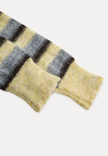 Vintage Striped Knit Cardigan for Women Casual