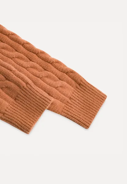 Women Cable Knit Sweater Long Sleeve Pullover Fall