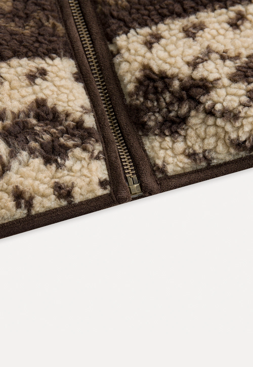 Vintage Fleece Vest Women Zip Up Sherpa Warm