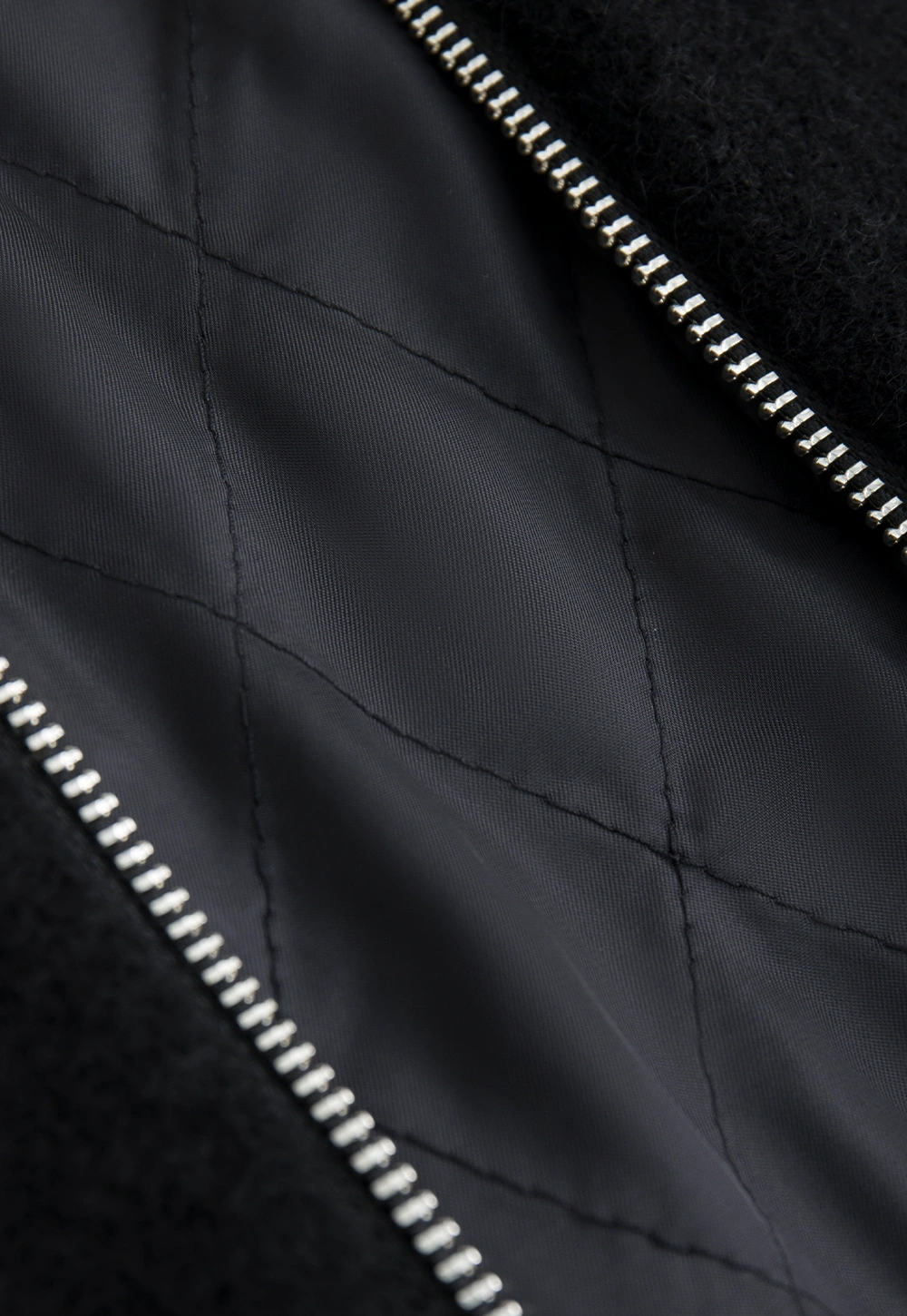 Women Faux Fur Collar Zip Up Short Jacket