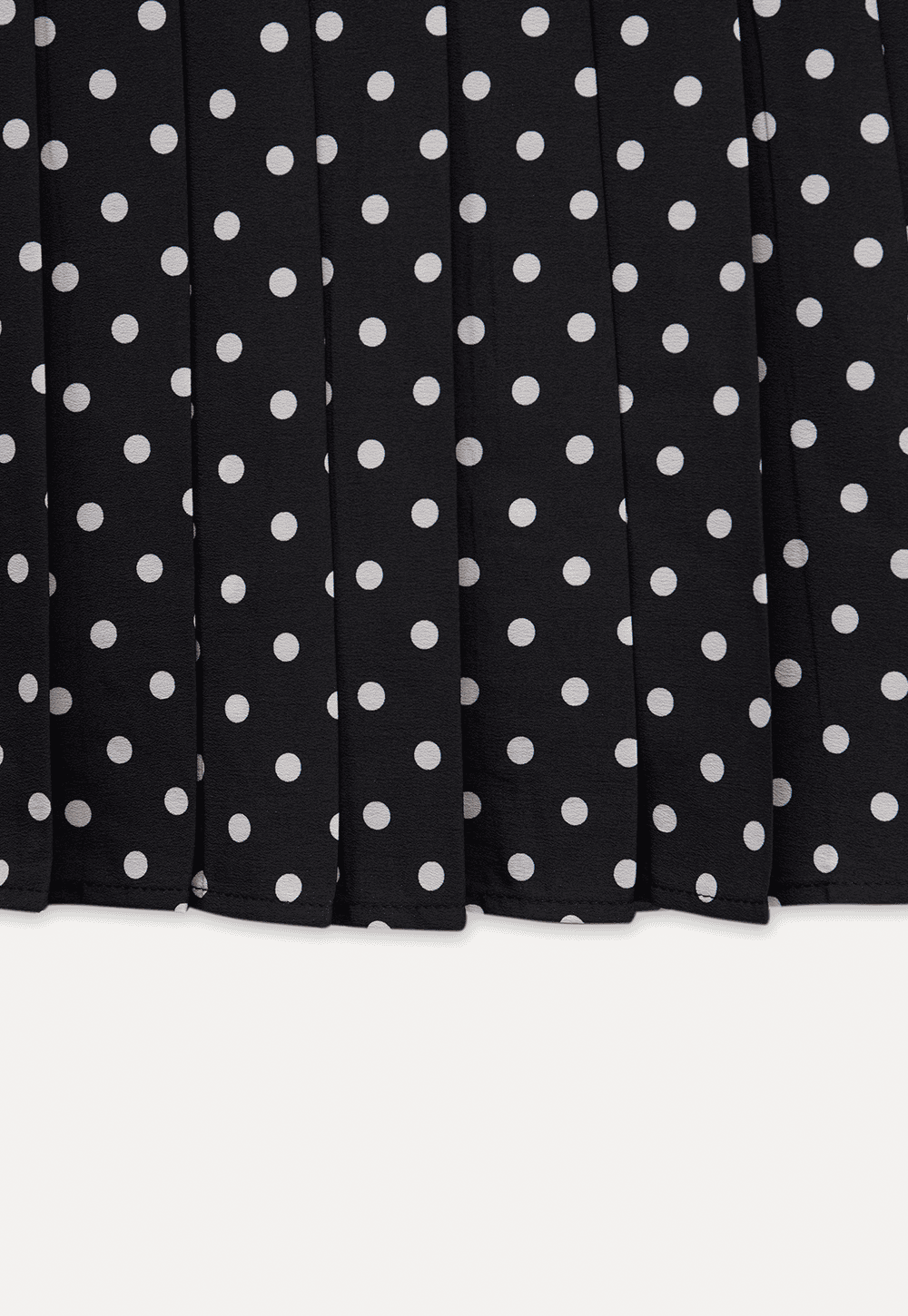 Polka Dot Pleated Mini Skirt
