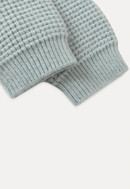 Womens Zip-up Waffle Knit Hoodie