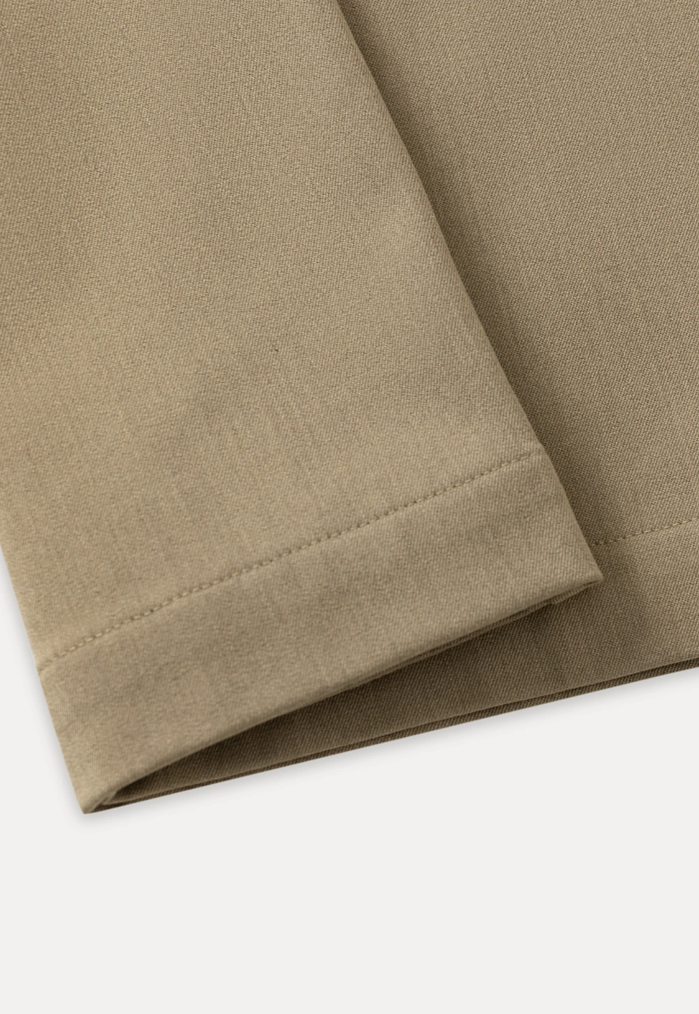 Casual Beige Wide-Leg Pants with Pleat Detail