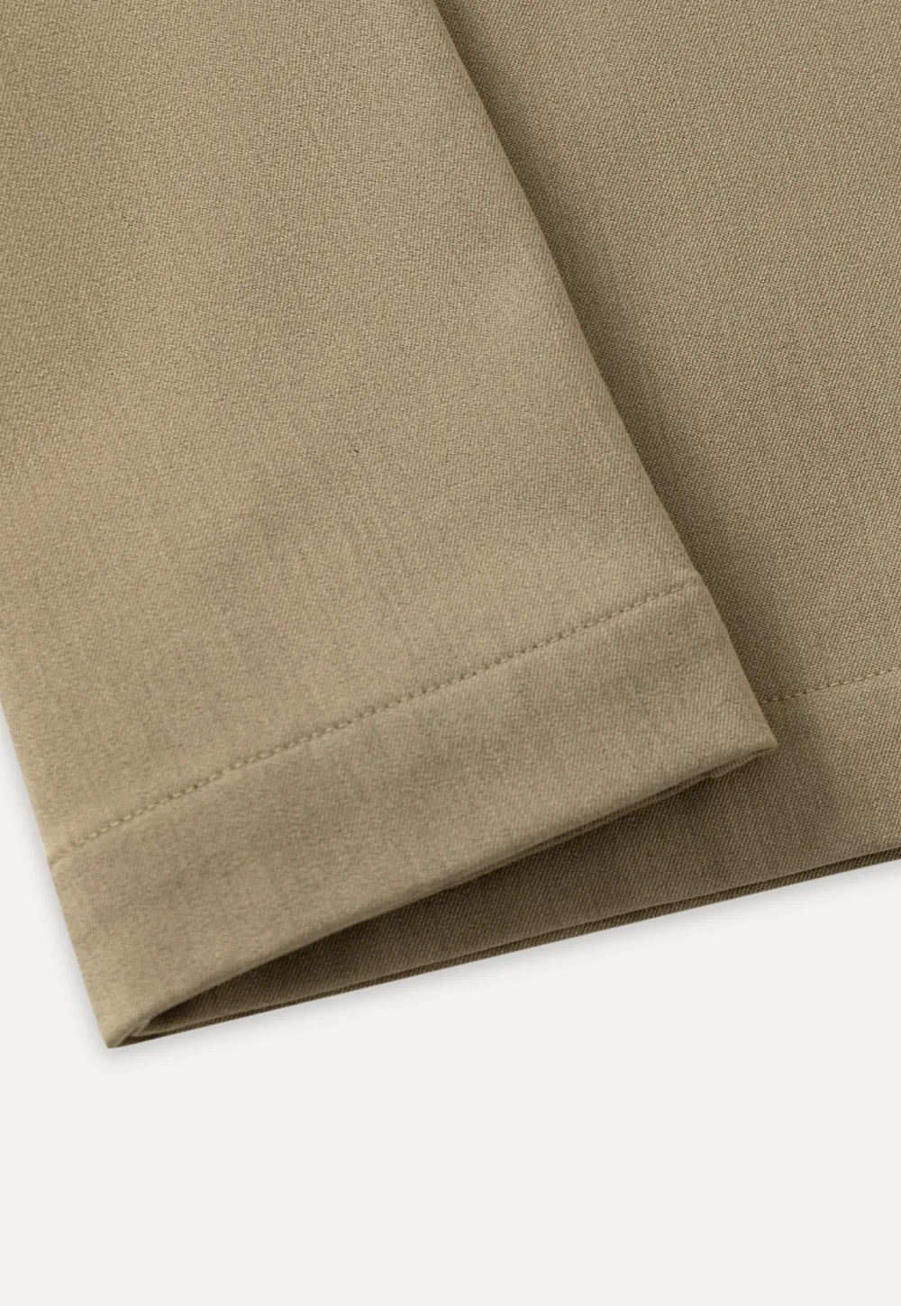 Casual Beige Wide-Leg Pants with Pleat Detail