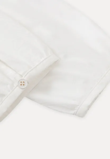 Lace Trim Ruffled Blouse with Tie Neck