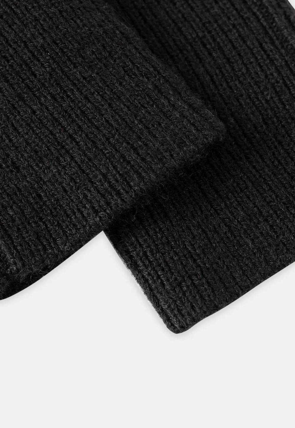 Faux Fur Collar Cable Knit Poncho Sweater for Women