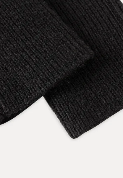 Faux Fur Collar Cable Knit Poncho Sweater for Women