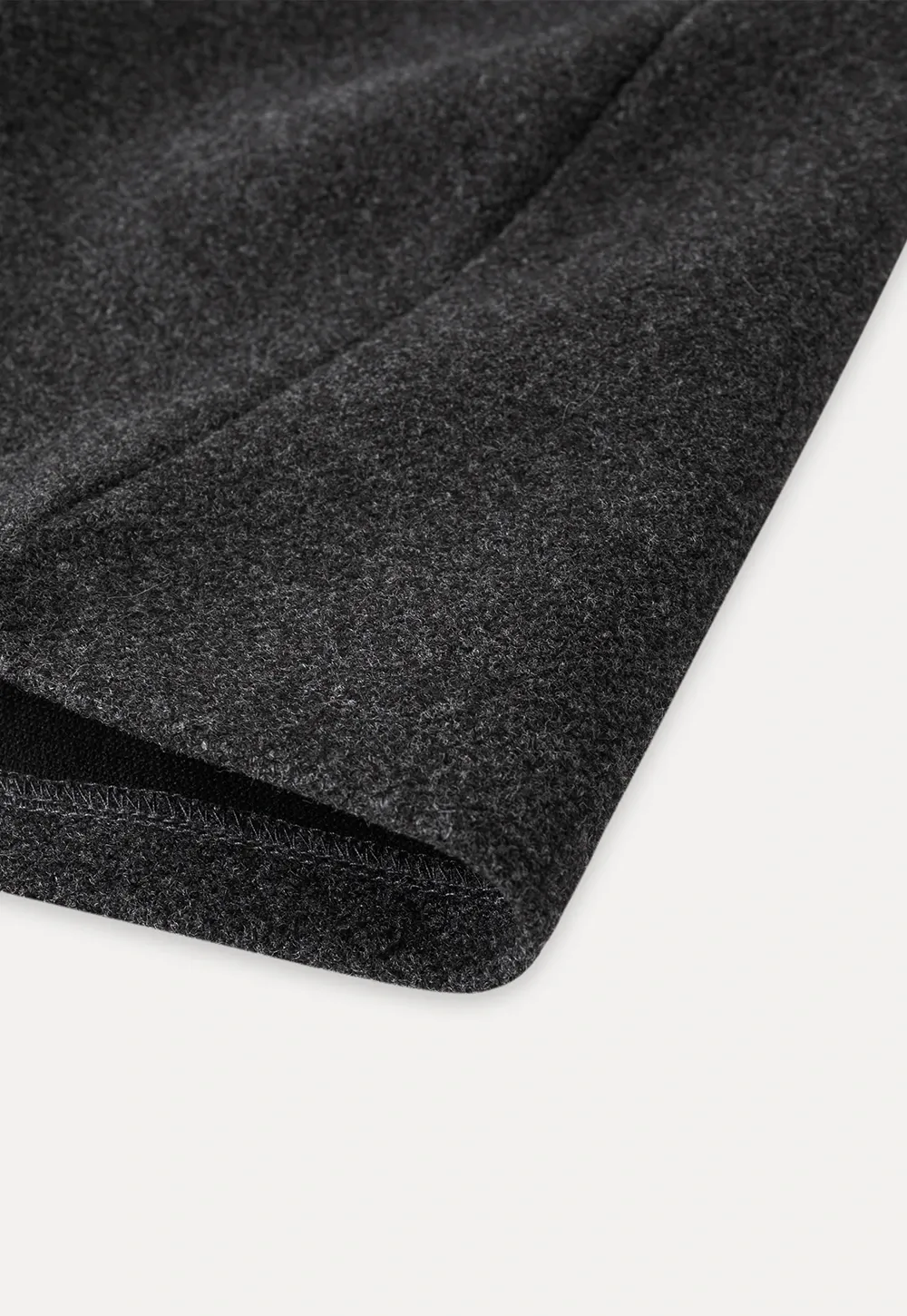 High-Waisted A-Line Wool Skirt