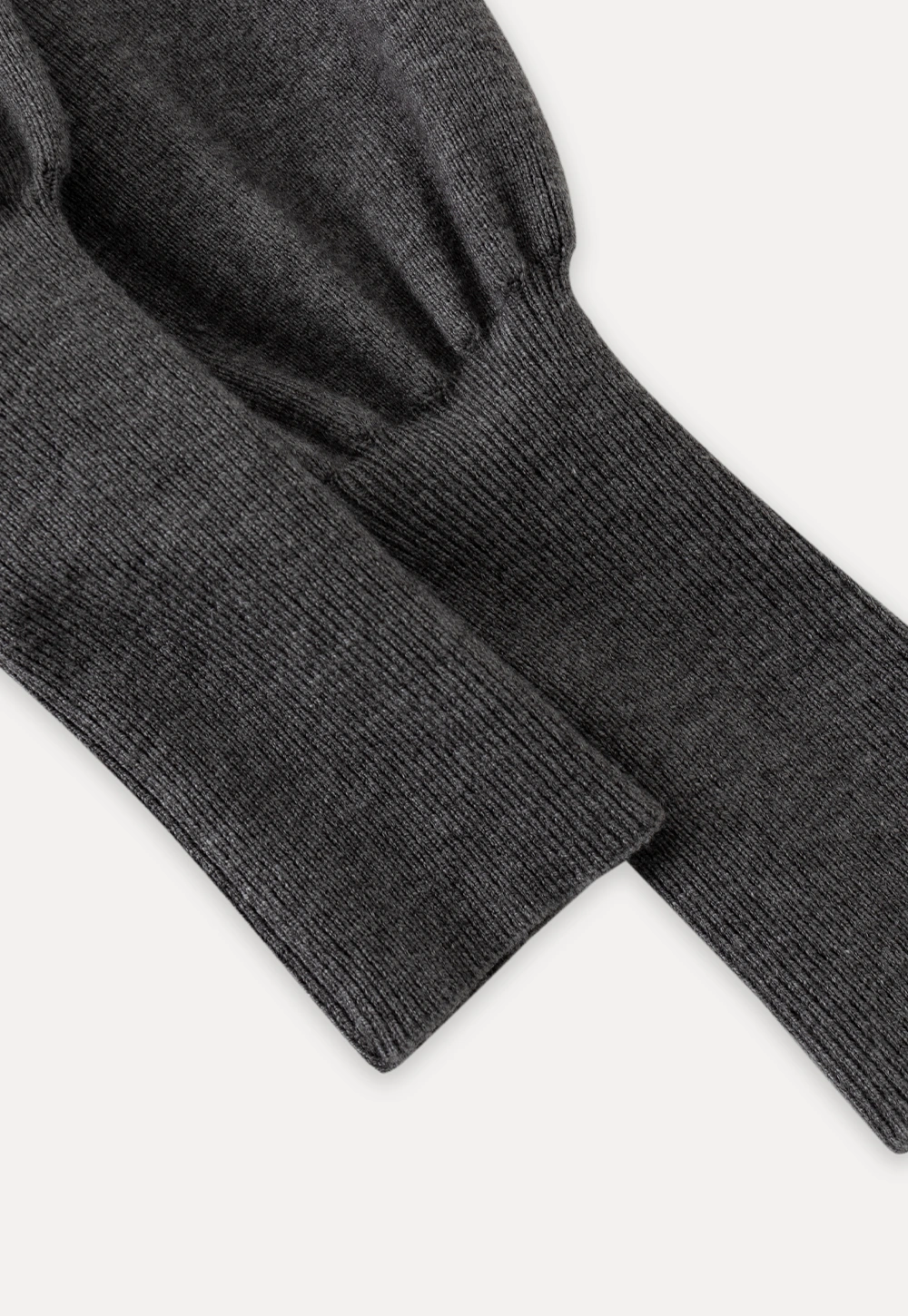 Women V-Neck Cardigan with Puff Long Sleeves