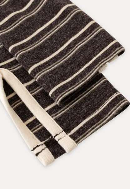 Women Striped Long Sleeve V-Neck Top