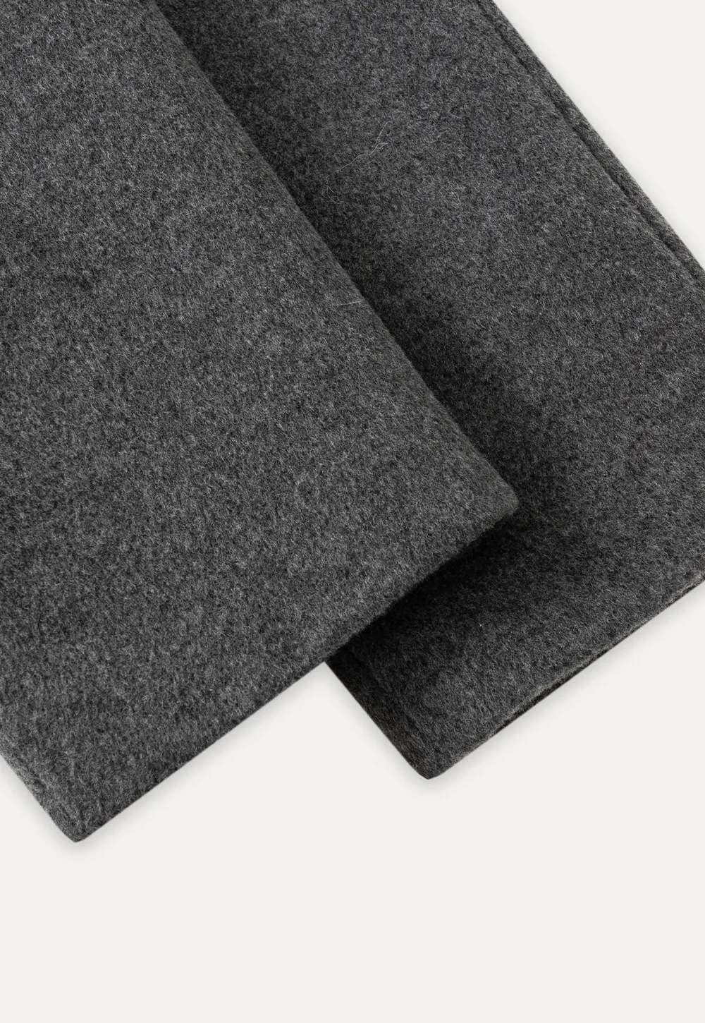 Women Classic Wool Coat with Button Details and Waist Belt