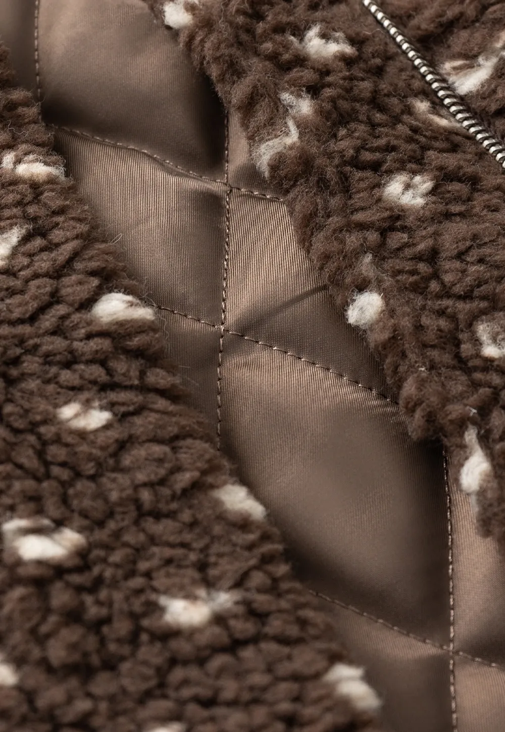 Women Cozy Fleece Jacket with Cute Heart Pattern