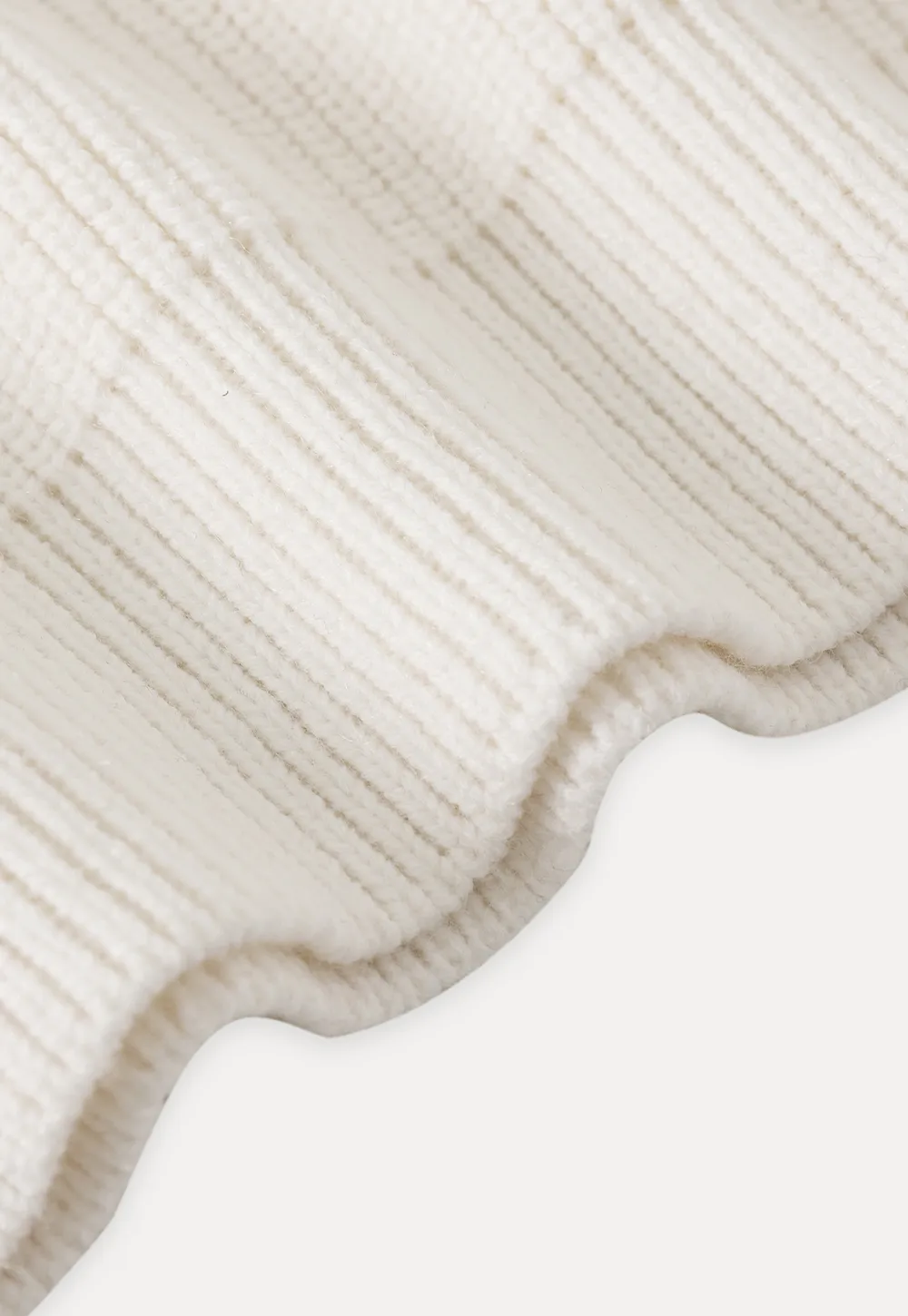 Ribbed V-Neck Knit Sweater