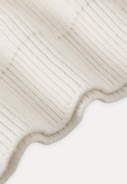 Ribbed V-Neck Knit Sweater