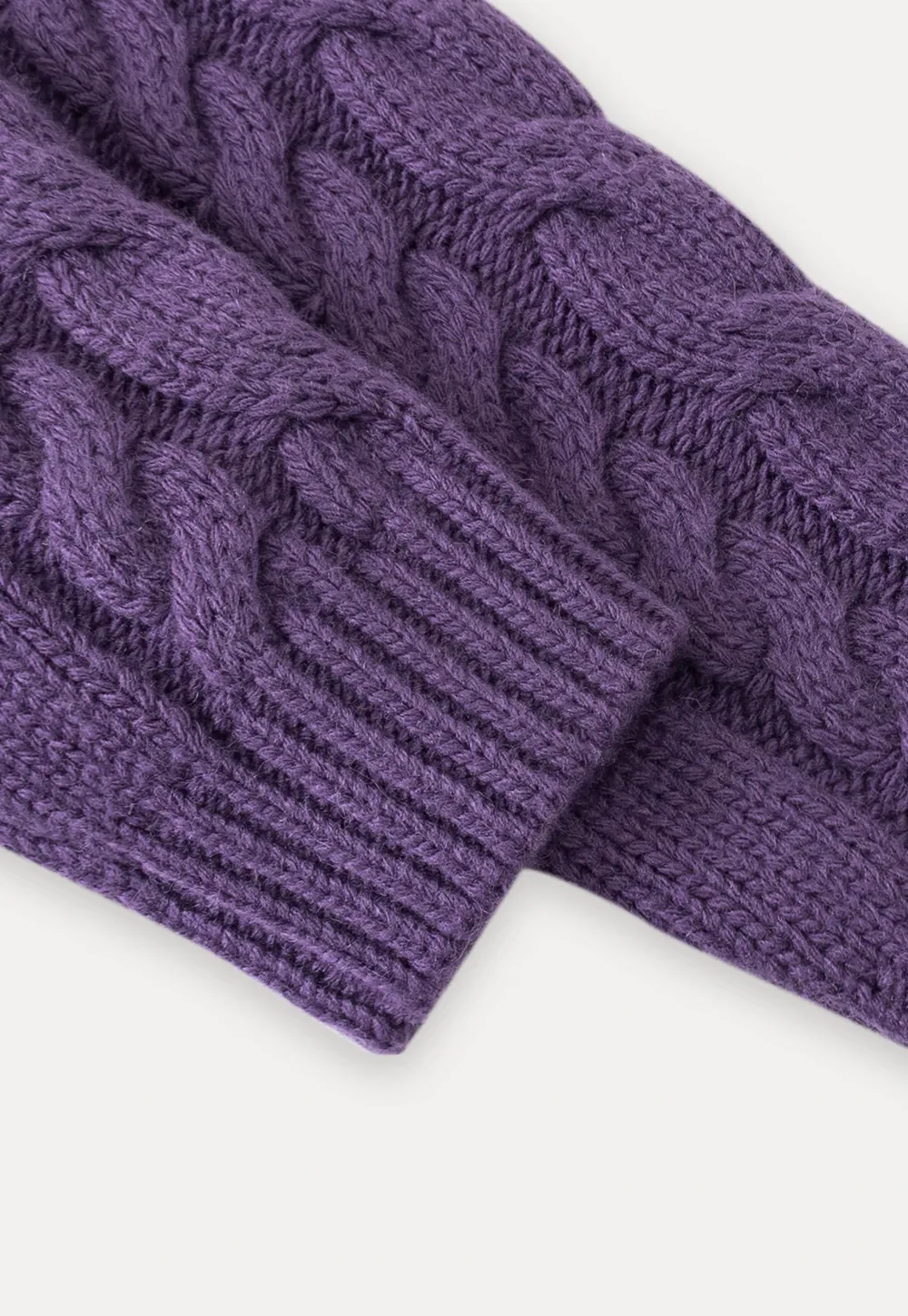 Stand-Collar Cable Zip Sweater