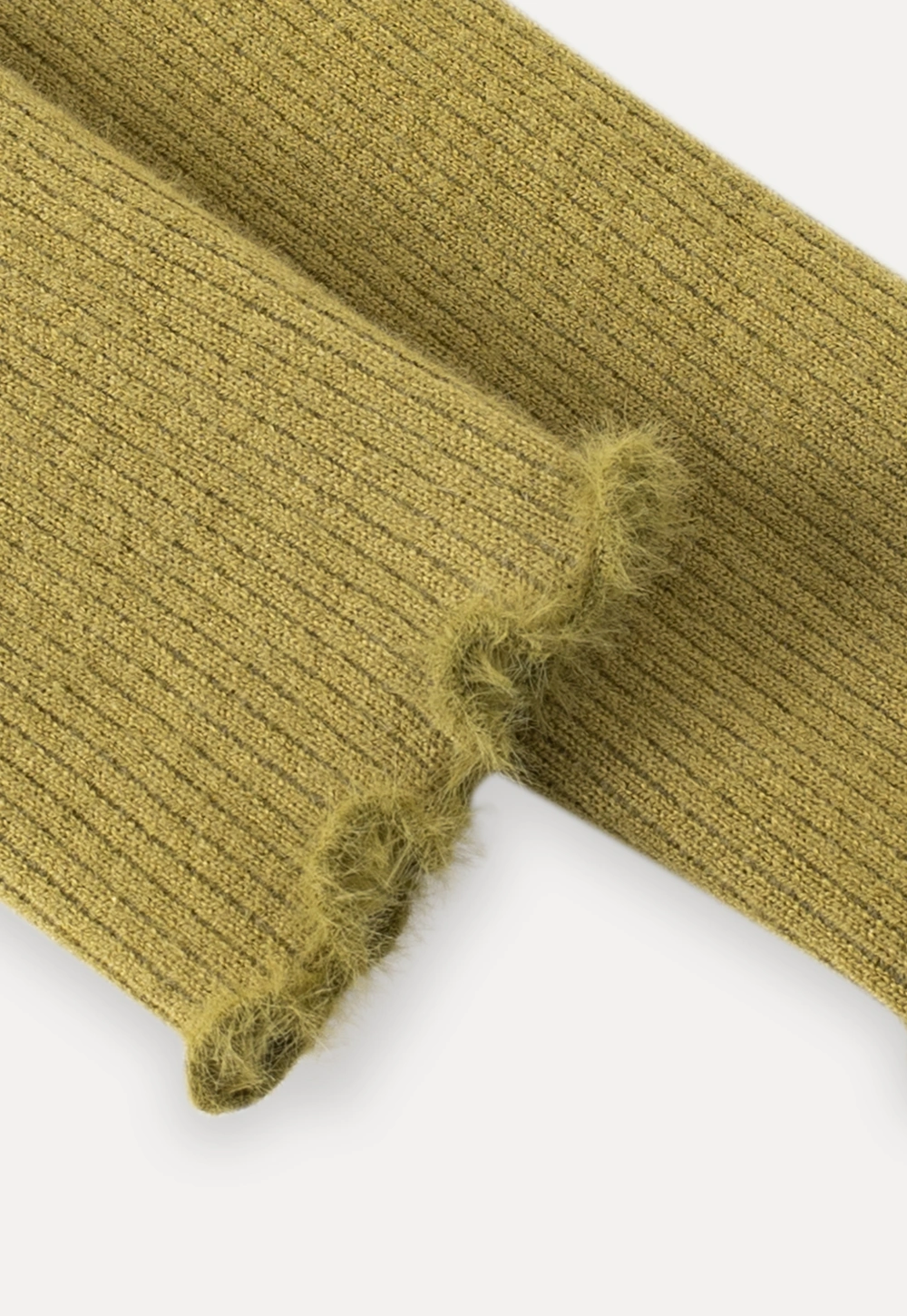 Women Basic Ribbed Sweater with Ruffled Edges