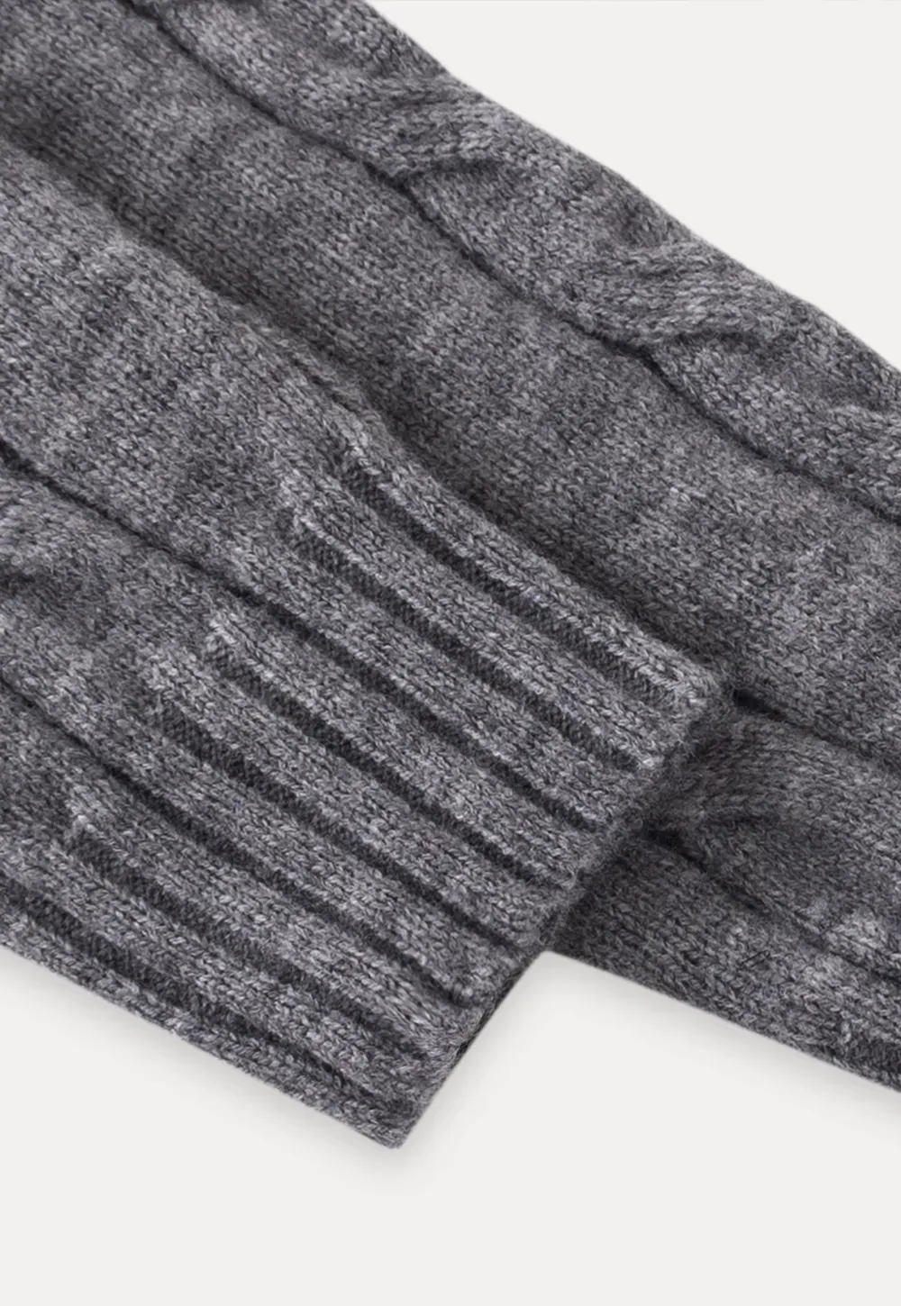 Faux Fur Collar Cable-Knit Sweater