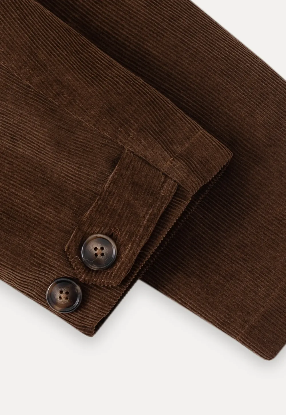 Women Casual Brown Corduroy Coat with Fleece Lining