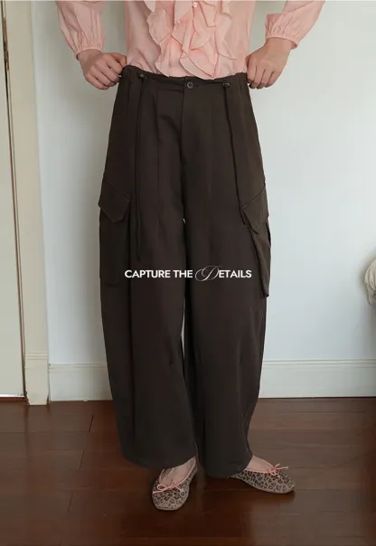 Womens High Waist Cargo Pants