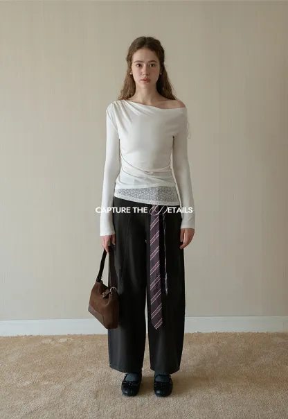 Womens High Waist Wide Leg Cargo Pants