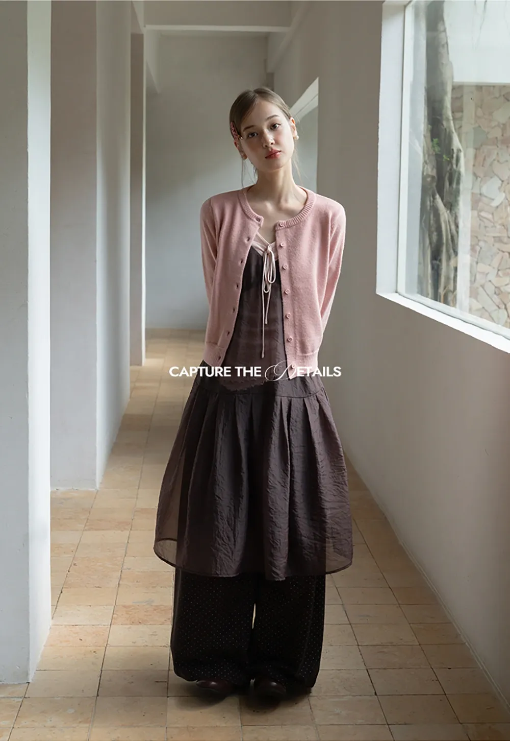 Ruched V Neck Long Sleeve Top