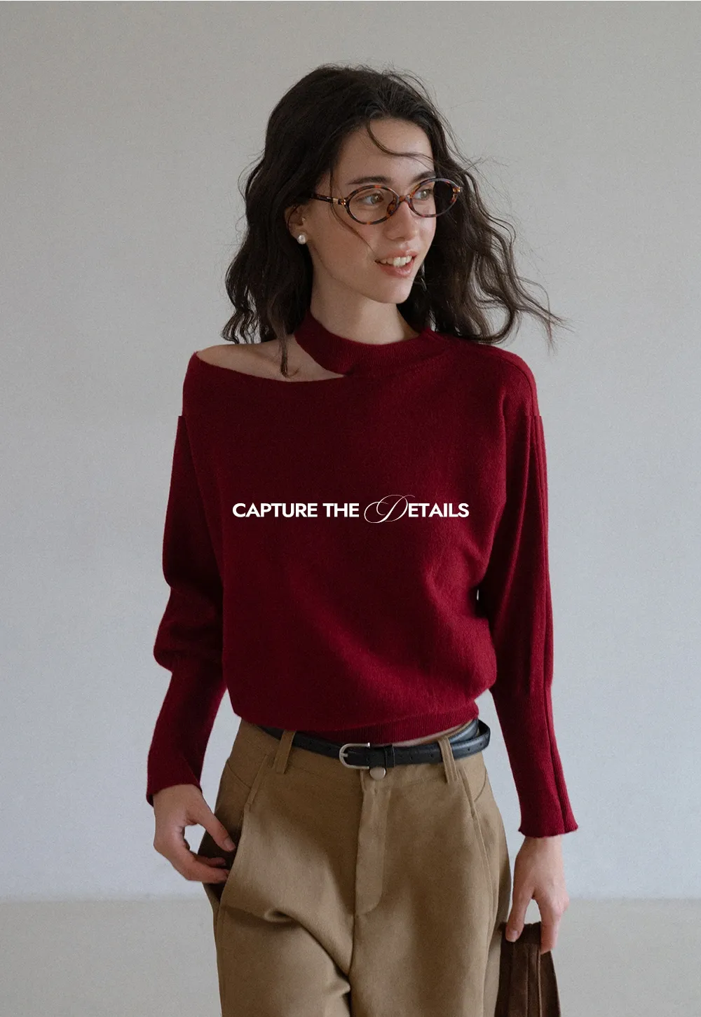 Off Shoulder Strap Detail Pullover