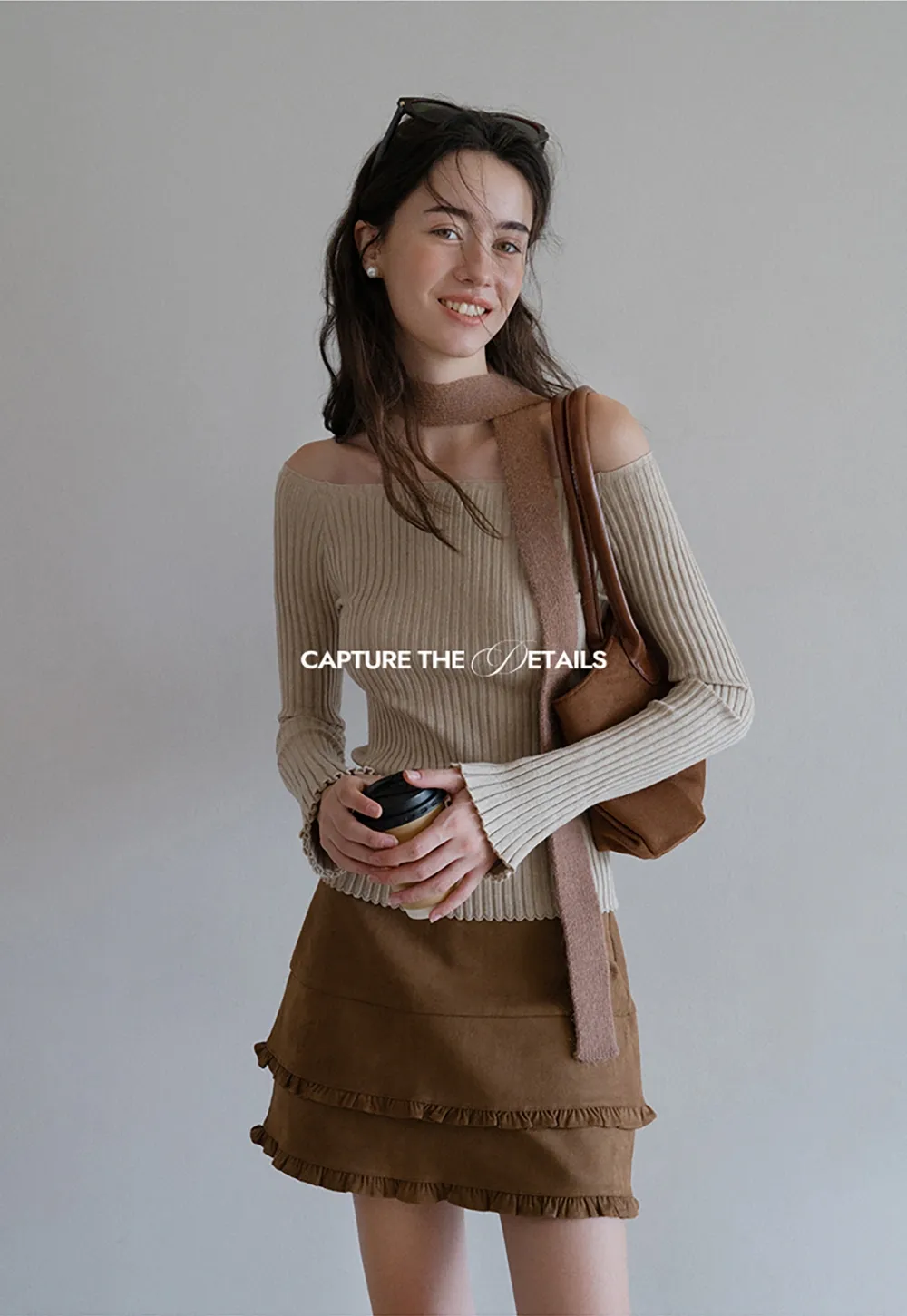 Ruffle Hem A-Line Mini Skirt