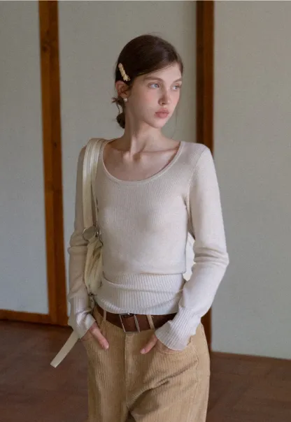 Basic Round Neck Slim Fit Sweater